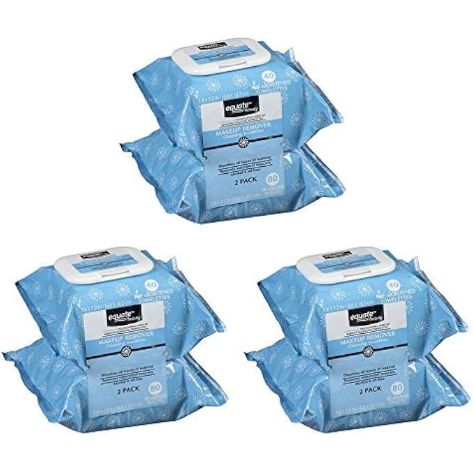 Equate MAKEUP REMOVER CLEANSING TOWELETTES 80CT, PACK OF 3 - Image 1